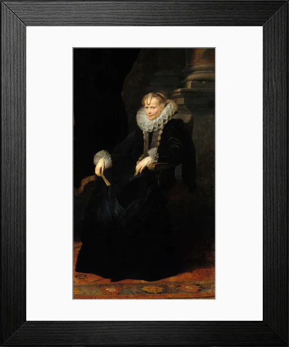 Framed Print : Portrait of a Genovese Lady, c. 1621. Artist: Dyck, Sir Anthonis, van (1599-1641) Framed Print : Portrait of a Genovese Lady, c. 1621. Artist: Dyck, Sir Anthonis, van (1599-1641)