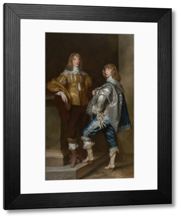 Framed Print : Lord John Stuart and his Brother, Lord Bernard Stuart, ca 1638. Artist: Dyck, Sir Anthonis, van (1599-1641) Framed Print : Lord John Stuart and his Brother, Lord Bernard Stuart, ca 1638. Artist: Dyck, Sir Anthonis, van (1599-1641)