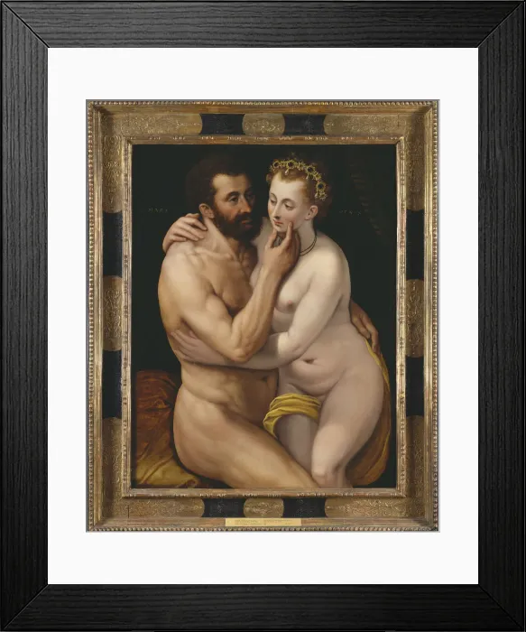 Framed Print : Mars and Venus. Artist: Floris, Frans, the Elder (1519-1570) Framed Print : Mars and Venus. Artist: Floris, Frans, the Elder (1519-1570)