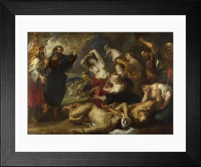 Framed Print : The Brazen Serpent, 1635-1640. Artist: Rubens, Pieter Paul (1577-1640) Framed Print : The Brazen Serpent, 1635-1640. Artist: Rubens, Pieter Paul (1577-1640)