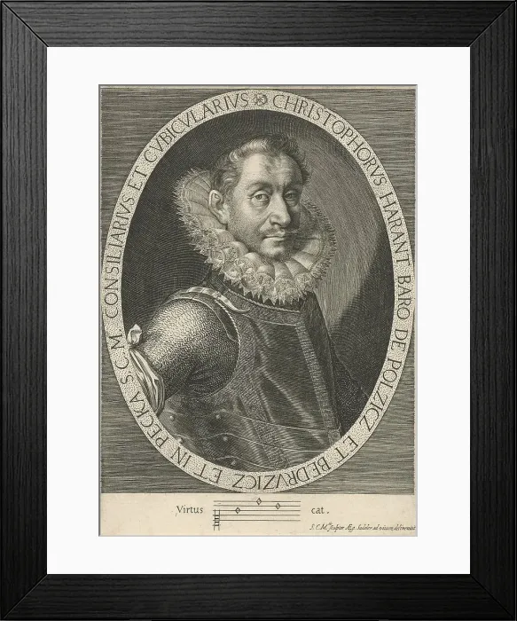 Framed Print : Portrait of the Composer Krystof Harant (1564-1621), ca. 1600. Artist: Sadeler, Aegidius (1575-1629) Framed Print : Portrait of the Composer Krystof Harant (1564-1621), ca. 1600. Artist: Sadeler, Aegidius (1575-1629)