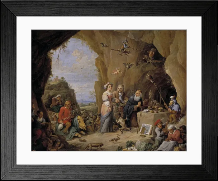 Framed Print : The Temptation of Saint Anthony, Mid of 17th cen Artist: Teniers, David, the Younger (1610-1690) Framed Print : The Temptation of Saint Anthony, Mid of 17th cen Artist: Teniers, David, the Younger (1610-1690)