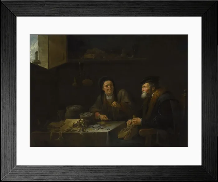 Framed Print : The Parable of the Rich Fool, 1648. Artist: Teniers, David, the Younger (1610-1690) Framed Print : The Parable of the Rich Fool, 1648. Artist: Teniers, David, the Younger (1610-1690)