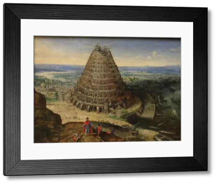 Framed Print : The Tower of Babel, 1594. Artist: Valckenborch, Lucas, van (1530-1597) Framed Print : The Tower of Babel, 1594. Artist: Valckenborch, Lucas, van (1530-1597)