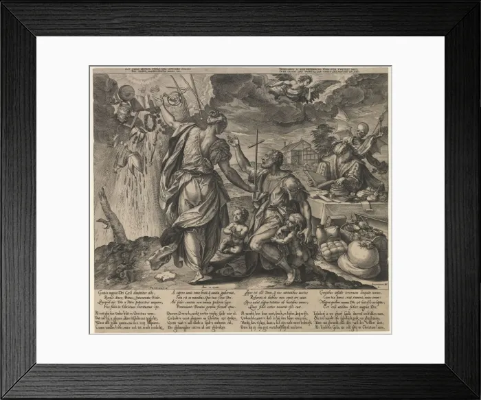 Framed Print : The Two Deaths, Second half of the16th cen Artist: Wierx, Hieronymus (1553-1619) Framed Print : The Two Deaths, Second half of the16th cen Artist: Wierx, Hieronymus (1553-1619)