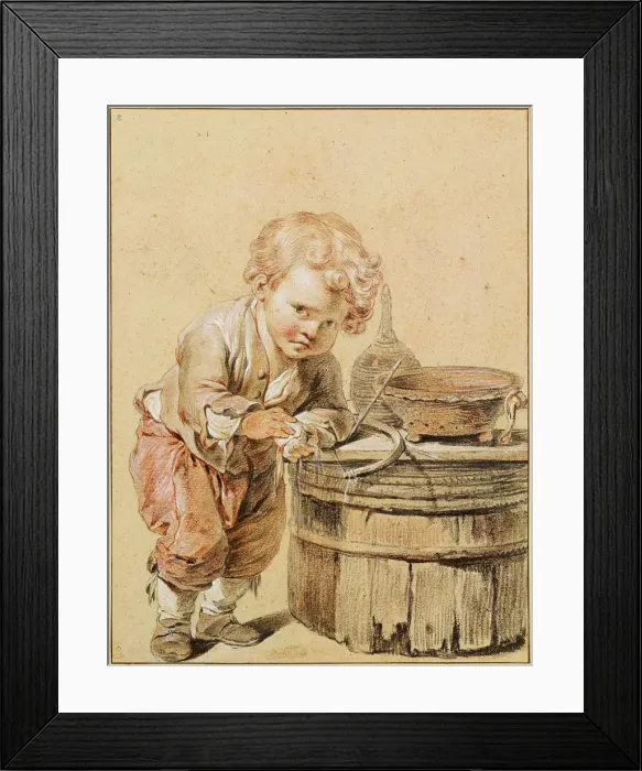 Framed Print : Boy with a Broken Egg, ca 1756. Artist: Greuze, Jean-Baptiste (1725-1805) Framed Print : Boy with a Broken Egg, ca 1756. Artist: Greuze, Jean-Baptiste (1725-1805)