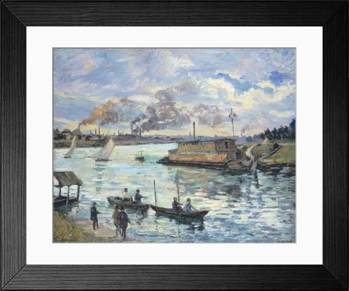 Framed Print : River Scene, 1890. Artist: Guillaumin, Jean-Baptiste Armand (1841-1927) Framed Print : River Scene, 1890. Artist: Guillaumin, Jean-Baptiste Armand (1841-1927)