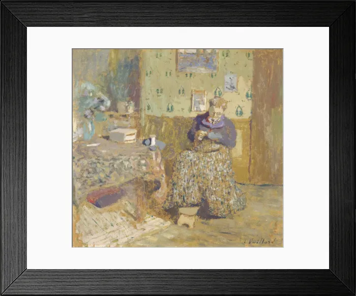 Framed Print : Madame Vuillard Sewing, 1920. Artist: Vuillard, Edouard (1868-1940) Framed Print : Madame Vuillard Sewing, 1920. Artist: Vuillard, Edouard (1868-1940)