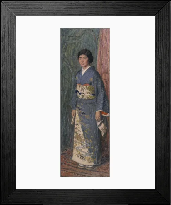 Framed Print : Portrait of a Japanese Woman (Mrs. Kuroki), 1922. Artist: Aman-Jean, Edmond Francois (1858-1936) Framed Print : Portrait of a Japanese Woman (Mrs. Kuroki), 1922. Artist: Aman-Jean, Edmond Francois (1858-1936)