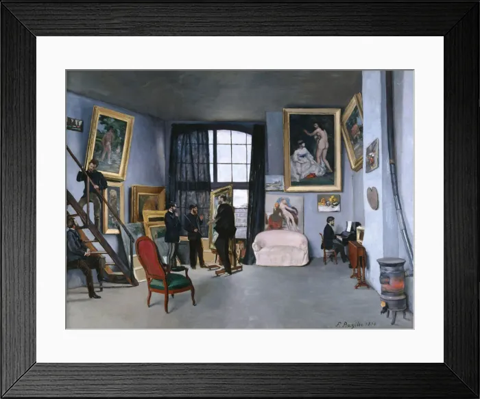 Framed Print : The studio of the artist at Rue de La Condamine, 1870. Artist: Bazille, Frederic (1841-1870) Framed Print : The studio of the artist at Rue de La Condamine, 1870. Artist: Bazille, Frederic (1841-1870)