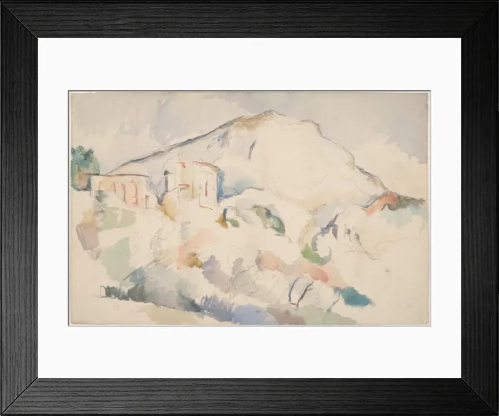 Framed Print : Chateau Noir and Mont Sainte-Victoire, ca 1890-1895. Artist: Cezanne, Paul (1839-1906) Framed Print : Chateau Noir and Mont Sainte-Victoire, ca 1890-1895. Artist: Cezanne, Paul (1839-1906)