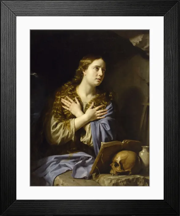 Framed Print : The Repentant Magdalen, 1648. Artist: Champaigne, Philippe, de (1602-1674) Framed Print : The Repentant Magdalen, 1648. Artist: Champaigne, Philippe, de (1602-1674)