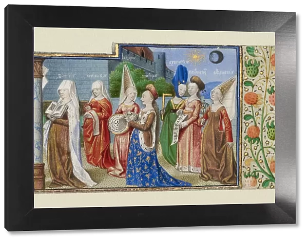 Philosophy Presenting the Seven Liberal Arts to Boethius, ca 1465. Artist: Coetivy Master (active c. 1450-1485)