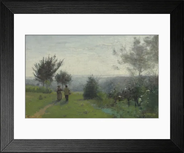 Framed Print : L aube printaniere. Artist: Corot, Jean-Baptiste Camille (1796-1875) Framed Print : L aube printaniere. Artist: Corot, Jean-Baptiste Camille (1796-1875)