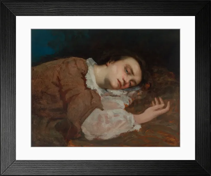 Framed Print : Study for Les Demoiselles des bords de la Seine (Ete), 1856. Artist: Courbet, Gustave (1819-1877) Framed Print : Study for Les Demoiselles des bords de la Seine (Ete), 1856. Artist: Courbet, Gustave (1819-1877)