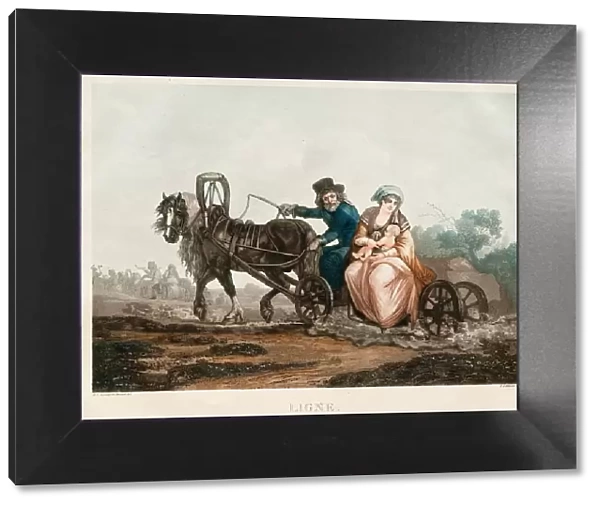 Sledge driving, 1830-1840s. Artist: Damam-Demartrait, Michel Francois (1763-1827)
