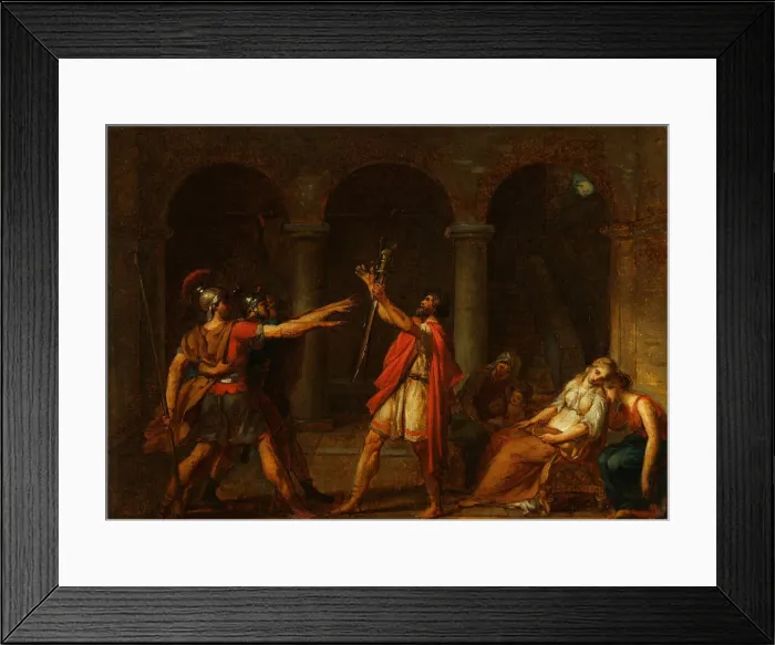 Framed Print : The Oath of the Horatii (Study), 1784. Artist: David, Jacques Louis (1748-1825)