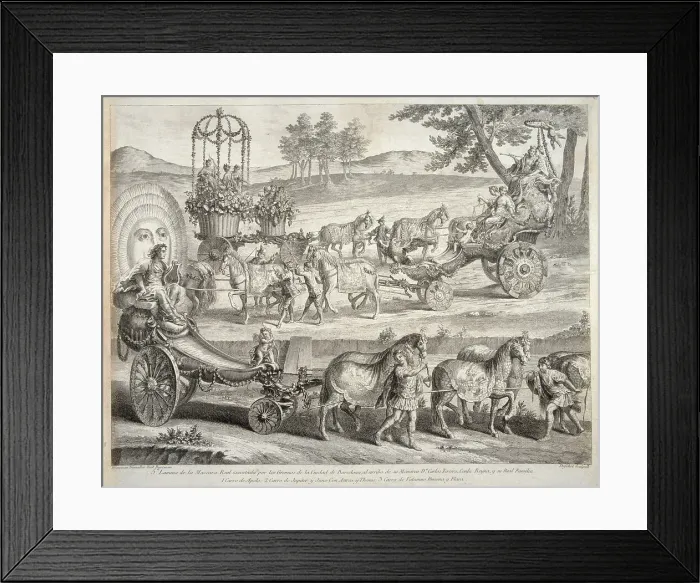 Framed Print : The Chariot of Apollo, 1764. Artist: De Fehrt, A. J. (1723-1774) Framed Print : The Chariot of Apollo, 1764. Artist: De Fehrt, A. J. (1723-1774)
