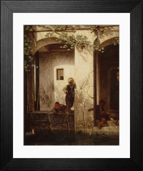 Framed Print : Turkish Children at a Fountain, 1846. Artist: Decamps, Alexandre Gabriel (1803-1860) Framed Print : Turkish Children at a Fountain, 1846. Artist: Decamps, Alexandre Gabriel (1803-1860)