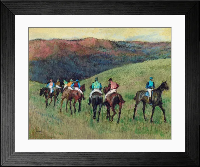 Framed Print : Racehorses in a Landscape, 1894. Artist: Degas, Edgar (1834-1917) Framed Print : Racehorses in a Landscape, 1894. Artist: Degas, Edgar (1834-1917)