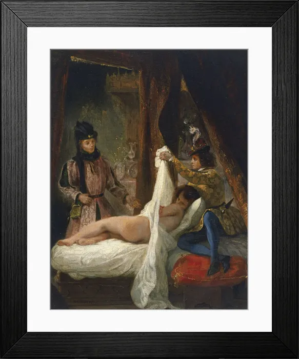 Framed Print : The Duke of Orleans showing his Lover, c. 1826. Artist: Delacroix, Eugene (1798-1863) Framed Print : The Duke of Orleans showing his Lover, c. 1826. Artist: Delacroix, Eugene (1798-1863)