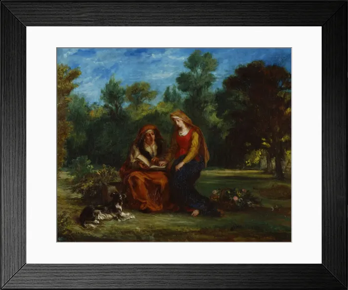 Framed Print : The Education of the Virgin, 1852. Artist: Delacroix, Eugene (1798-1863) Framed Print : The Education of the Virgin, 1852. Artist: Delacroix, Eugene (1798-1863)