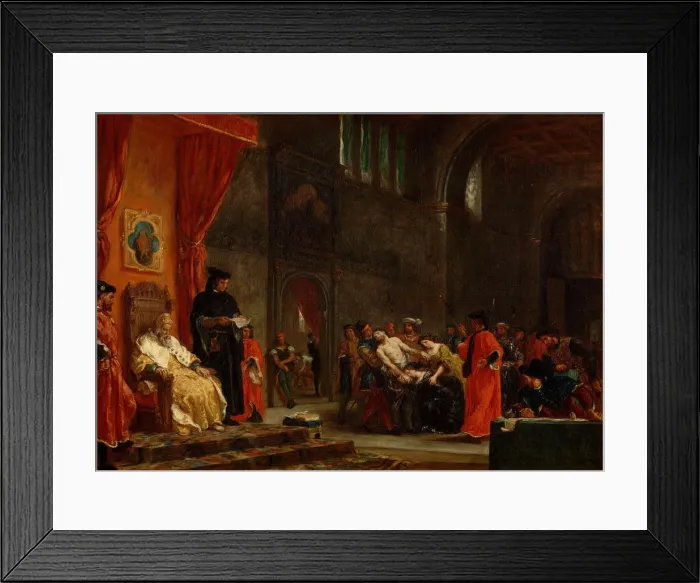 Framed Print : The Two Foscari, 1855. Artist: Delacroix, Eugene (1798-1863) Framed Print : The Two Foscari, 1855. Artist: Delacroix, Eugene (1798-1863)