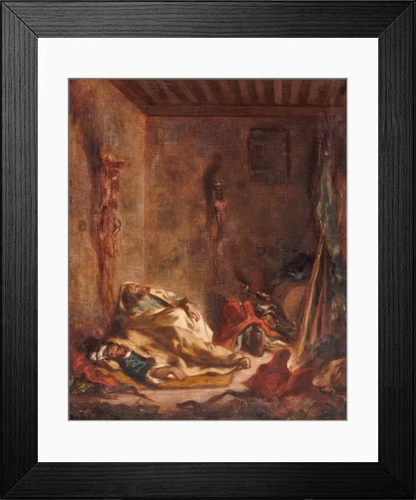 Framed Print : A guardhouse in Meknes, 1847. Artist: Delacroix, Eugene (1798-1863) Framed Print : A guardhouse in Meknes, 1847. Artist: Delacroix, Eugene (1798-1863)