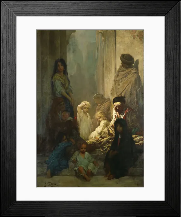 Framed Print : La Siesta, Memory of Spain, c. 1868. Artist: Dore, Gustave (1832-1883) Framed Print : La Siesta, Memory of Spain, c. 1868. Artist: Dore, Gustave (1832-1883)