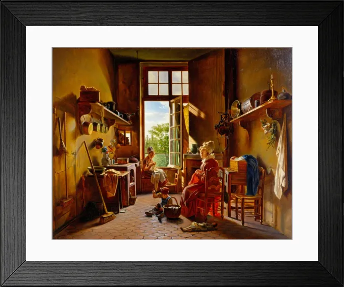 Framed Print : Kitchen Interior. Artist: Drolling, Martin (1752-1817) Framed Print : Kitchen Interior. Artist: Drolling, Martin (1752-1817)