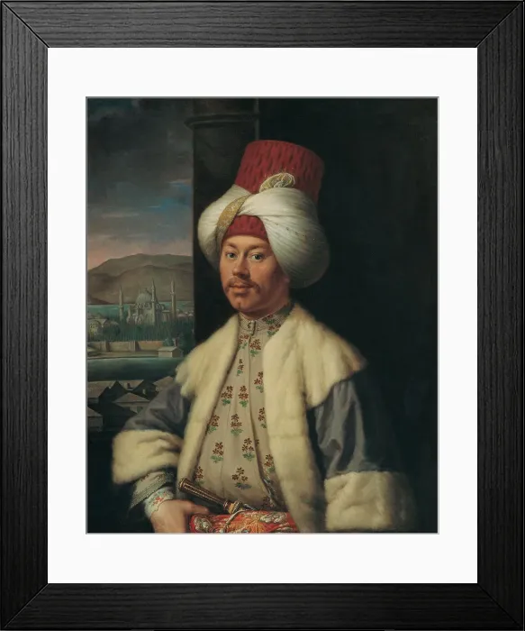 Framed Print : Portrait of An European in Turkish Costume, Second Half of the 18th cen Artist: Favray, Antoine de (1706-1791) Framed Print : Portrait of An European in Turkish Costume, Second Half of the 18th cen Artist: Favray, Antoine de (1706-1791)