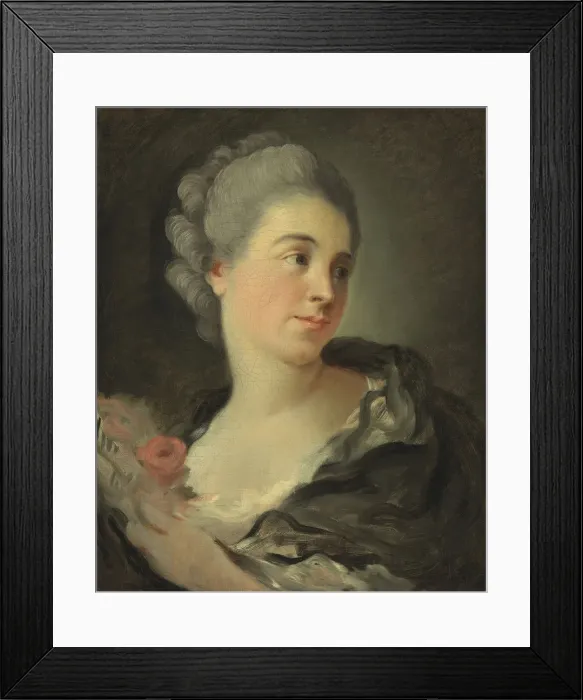 Framed Print : Portrait of Marie-Therese Colombe. Artist: Fragonard, Jean Honore (1732-1806) Framed Print : Portrait of Marie-Therese Colombe. Artist: Fragonard, Jean Honore (1732-1806)