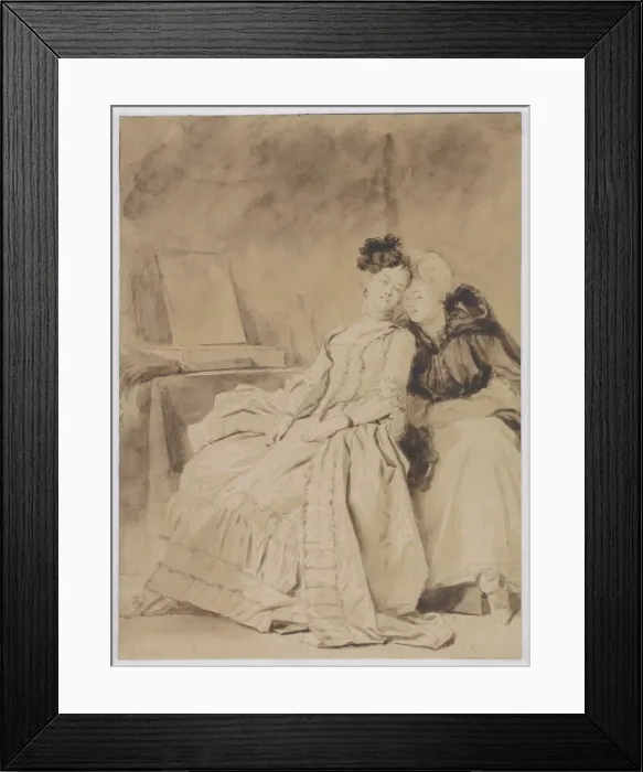 Framed Print : The Intimate Conversation, ca 1778. Artist: Fragonard, Jean Honore (1732-1806)