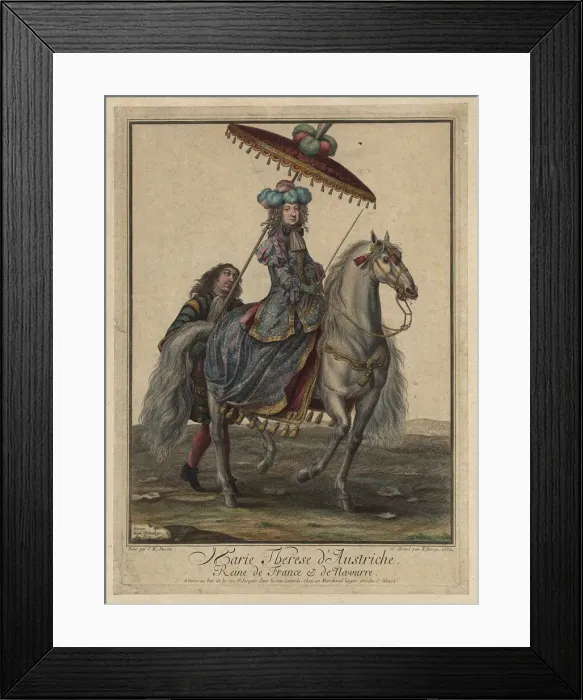 Framed Print : Maria Theresa of Spain (1638-1683), Queen consort of France and Navarre, 1682. Artist: French master Framed Print : Maria Theresa of Spain (1638-1683), Queen consort of France and Navarre, 1682. Artist: French master