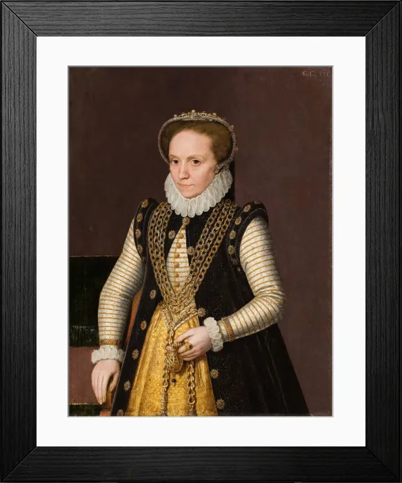 Framed Print : Portrait of an unknown French Noblewoman, 1560. Artist: French master Framed Print : Portrait of an unknown French Noblewoman, 1560. Artist: French master