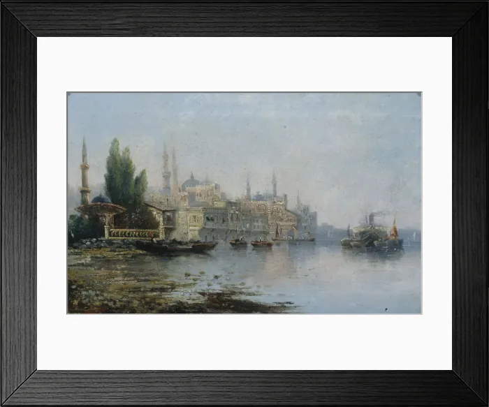 Framed Print : Istanbul as seen from the Bosphorus, Second Half of the 19th cen Artist: French master Framed Print : Istanbul as seen from the Bosphorus, Second Half of the 19th cen Artist: French master