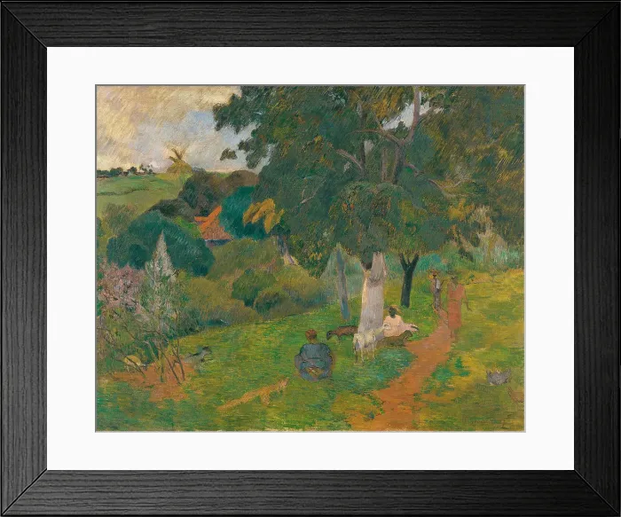 Framed Print : Coming and Going, Martinique, 1887. Artist: Gauguin, Paul Eugene Henri (1848-1903) Framed Print : Coming and Going, Martinique, 1887. Artist: Gauguin, Paul Eugene Henri (1848-1903)