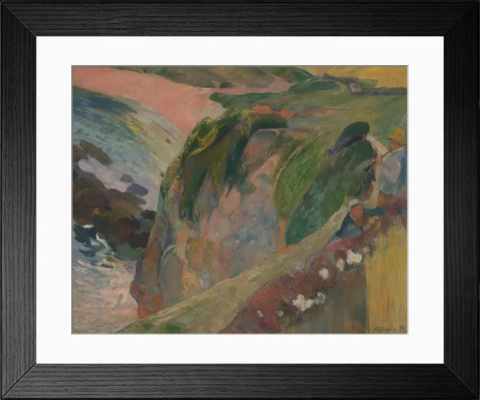 Framed Print : The Flageolet Player on the Cliff, 1889. Artist: Gauguin, Paul Eugene Henri (1848-1903) Framed Print : The Flageolet Player on the Cliff, 1889. Artist: Gauguin, Paul Eugene Henri (1848-1903)