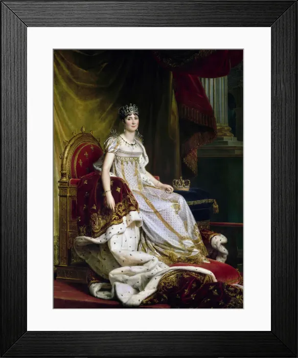 Framed Print : Josephine de Beauharnais, the first wife of Napoleon Bonaparte (1763-1814) in Coronation costume, 1807-1808. Artist: Gerard, Francois Pascal Simon (1770-1837) Framed Print : Josephine de Beauharnais, the first wife of Napoleon Bonaparte (1763-1814) in Coronation costume, 1807-1808. Artist: Gerard, Francois Pascal Simon (1770-1837)