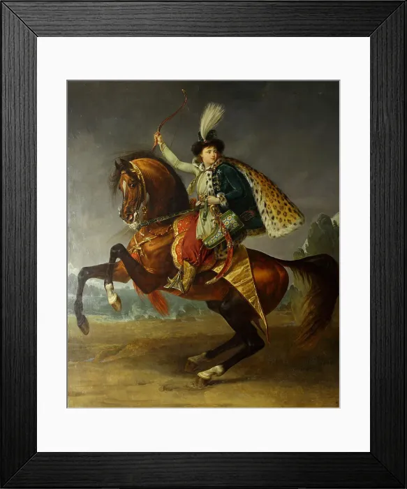 Framed Print : Equestrian portrait of Prince Boris Nikolayevich Yusupov (1794-1849), 1809. Artist: Gros, Antoine Jean, Baron (1771-1835) Framed Print : Equestrian portrait of Prince Boris Nikolayevich Yusupov (1794-1849), 1809. Artist: Gros, Antoine Jean, Baron (1771-1835)