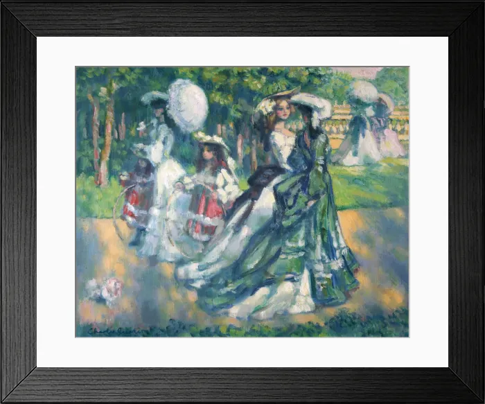 Framed Print : The Walk in Park, 1902. Artist: Guerin, Charles (1875-1939) Framed Print : The Walk in Park, 1902. Artist: Guerin, Charles (1875-1939)