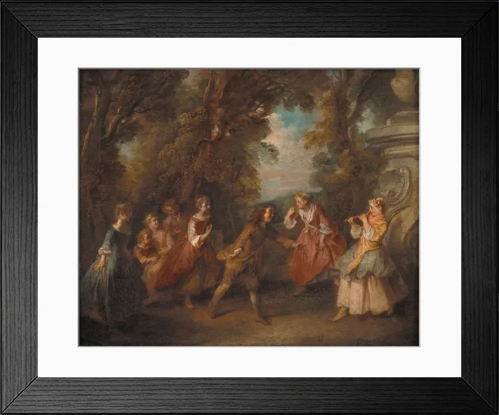 Framed Print : Children at Play in the Open. Artist: Lancret, Nicolas (1690-1743) Framed Print : Children at Play in the Open. Artist: Lancret, Nicolas (1690-1743)