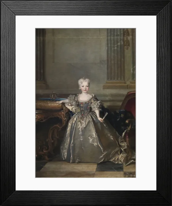 Framed Print : Infanta Mariana Victoria of Spain, 1724. Artist: Largilliere, Nicolas, de (1656-1746) Framed Print : Infanta Mariana Victoria of Spain, 1724. Artist: Largilliere, Nicolas, de (1656-1746)
