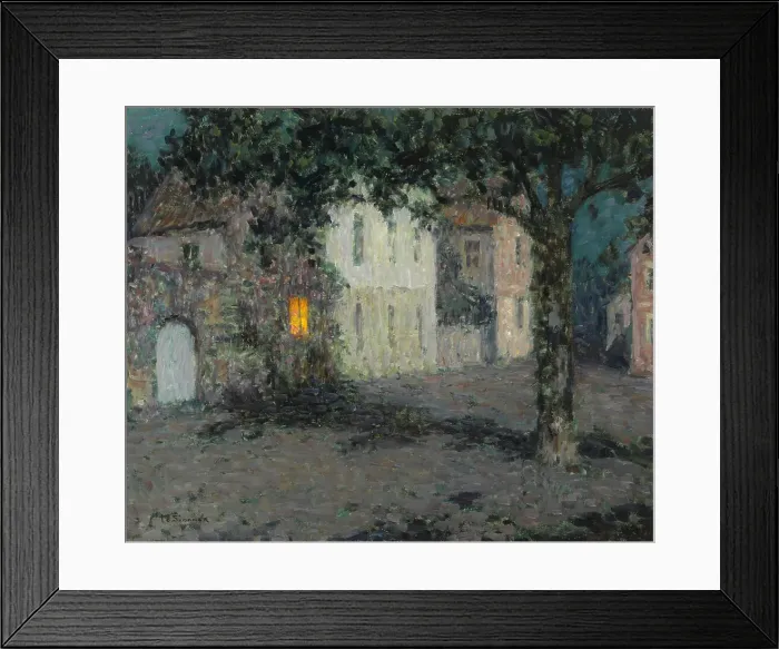 Framed Print : Moonlit City Square in Cherbourg, ca 1934. Artist: Le Sidaner, Henri (1862-1939) Framed Print : Moonlit City Square in Cherbourg, ca 1934. Artist: Le Sidaner, Henri (1862-1939)