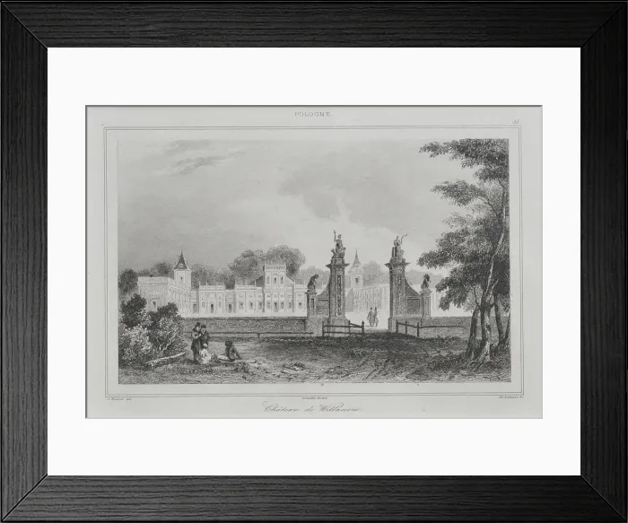 Framed Print : View of the Wilanow Palace, 1840. Artist: Lemaître, Augustin Francois (1792-1870) Framed Print : View of the Wilanow Palace, 1840. Artist: Lemaître, Augustin Francois (1792-1870)
