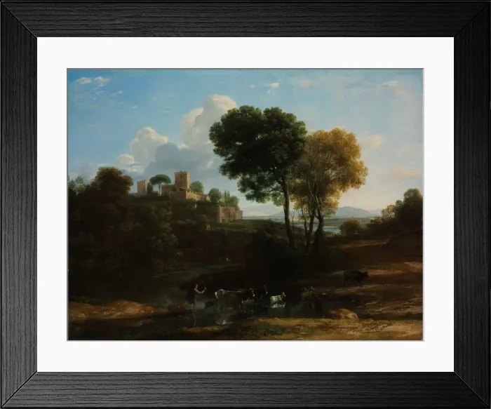 Framed Print : Villa in the Roman Campagna, 1646-1647. Artist: Lorrain, Claude (1600-1682) Framed Print : Villa in the Roman Campagna, 1646-1647. Artist: Lorrain, Claude (1600-1682)