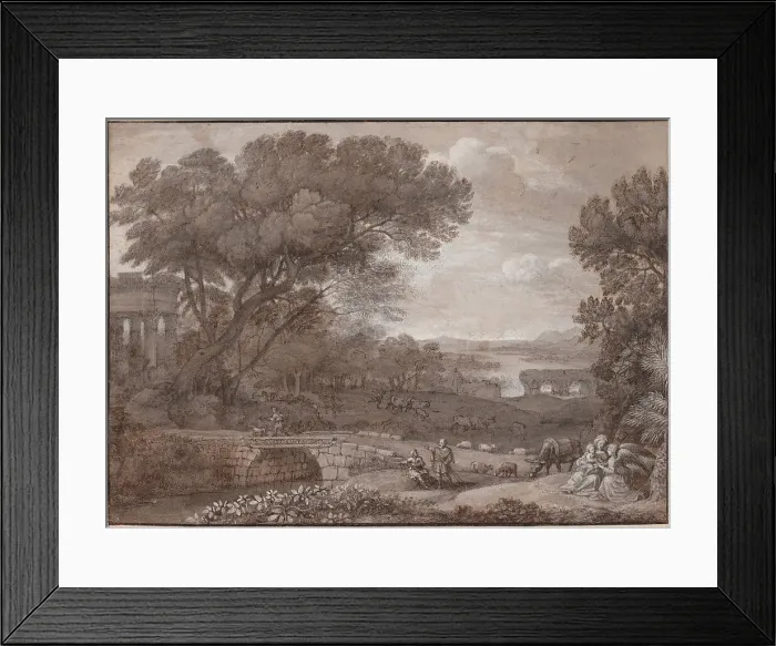 Framed Print : Landscape with the Rest on the Flight into Egypt, 1660. Artist: Lorrain, Claude (1600-1682) Framed Print : Landscape with the Rest on the Flight into Egypt, 1660. Artist: Lorrain, Claude (1600-1682)