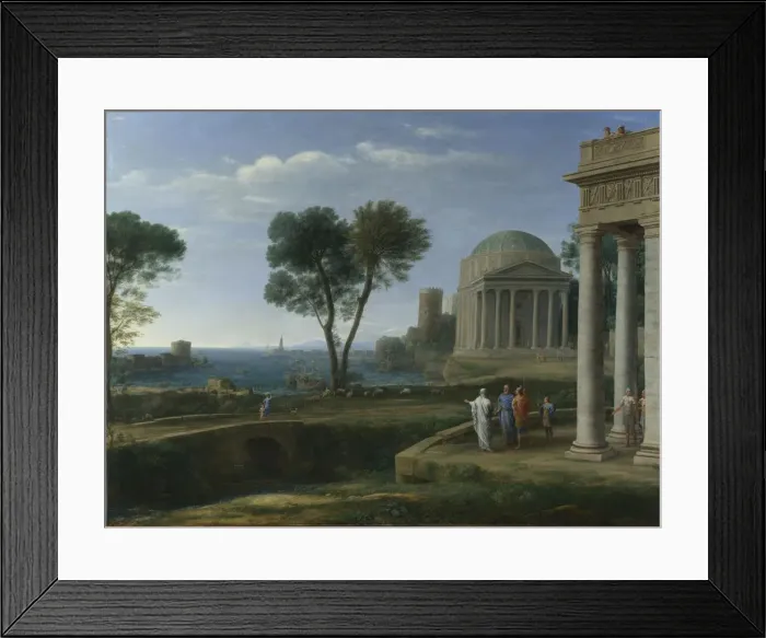 Framed Print : Landscape with Aeneas at Delos, 1672. Artist: Lorrain, Claude (1600-1682) Framed Print : Landscape with Aeneas at Delos, 1672. Artist: Lorrain, Claude (1600-1682)