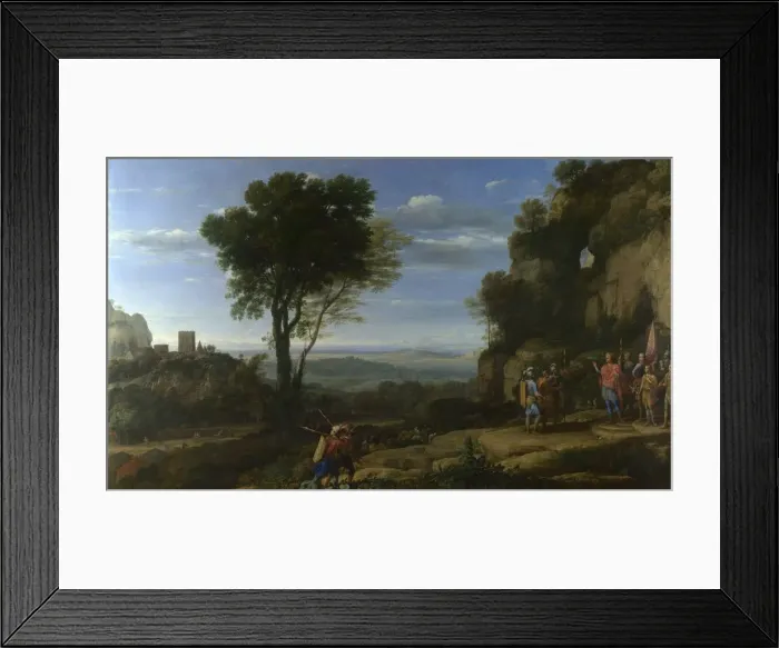 Framed Print : Landscape with David at the Cave of Adullam, 1658. Artist: Lorrain, Claude (1600-1682) Framed Print : Landscape with David at the Cave of Adullam, 1658. Artist: Lorrain, Claude (1600-1682)