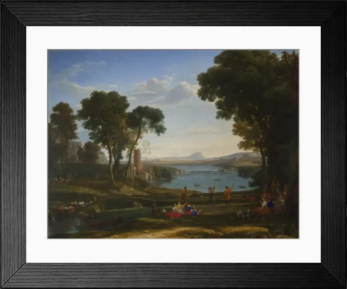 Framed Print : Landscape with the Marriage of Isaac and Rebecca, 1648. Artist: Lorrain, Claude (1600-1682) Framed Print : Landscape with the Marriage of Isaac and Rebecca, 1648. Artist: Lorrain, Claude (1600-1682)